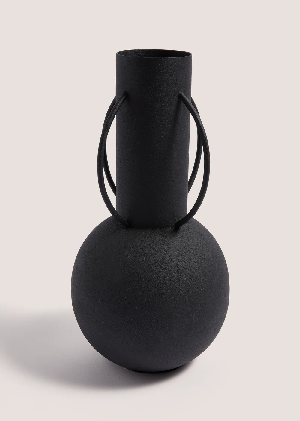 Black Metal Vase (30cm) Image 1