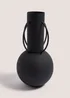 Black Metal Vase (30cm) Image 1