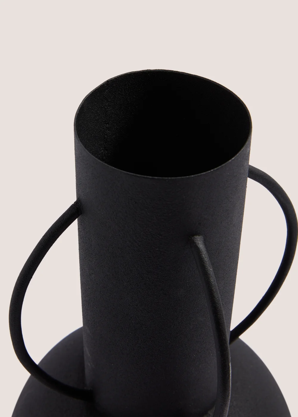 Black Metal Vase (30cm) Image 2