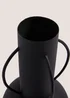 Black Metal Vase (30cm) Image 2