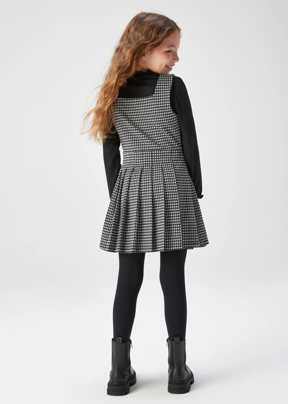 Girls Black Ponte Corset Dress & T-Shirt (4-13yrs) - 4 Yrs Image 2