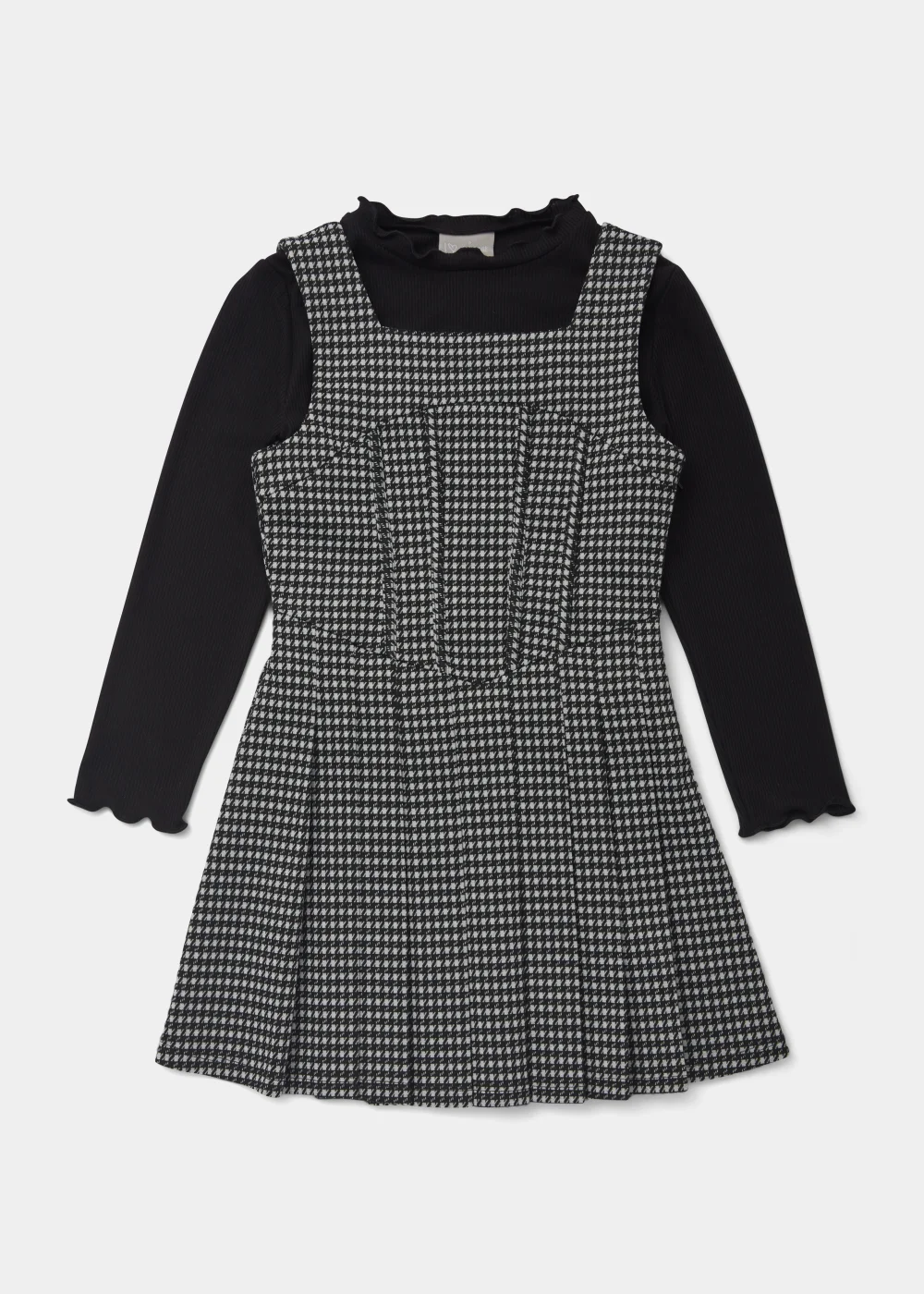 Girls Black Ponte Corset Dress & T-Shirt (4-13yrs) - 4 Yrs Image 5