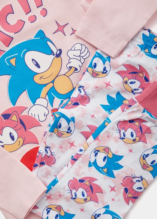 Kids Pink Sonic the Hedgehog Pyjama Set (5-12yrs) - Age 5 Years Image 2
