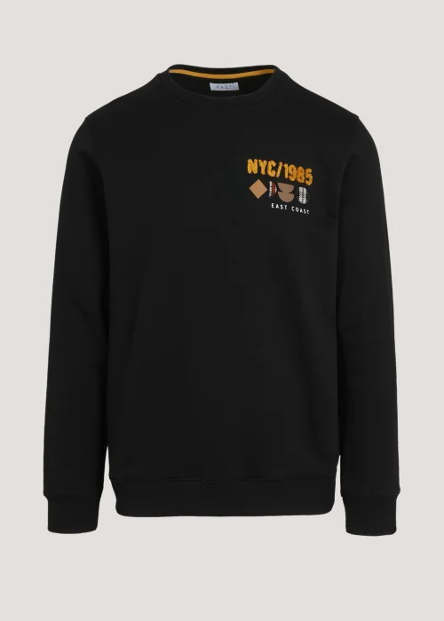 Black New York Embroidered Sweatshirt - Small Image 5