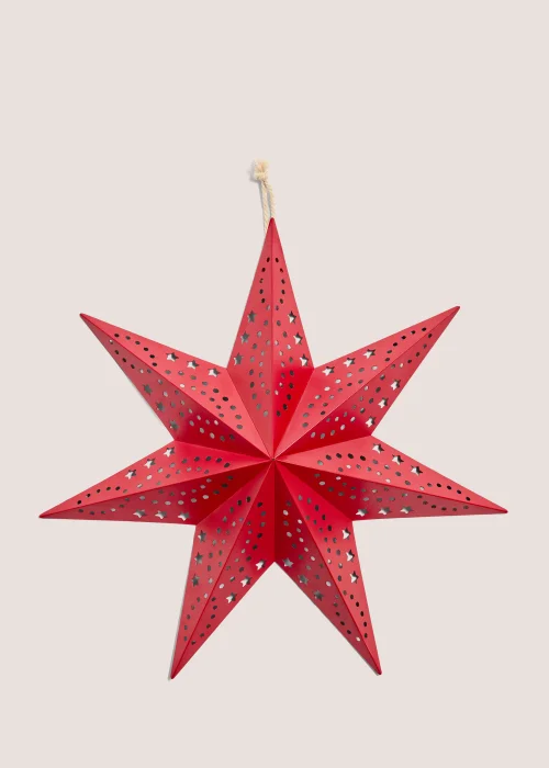 Red Hanging Star (20cm x 40cm x 40cm) Image 1