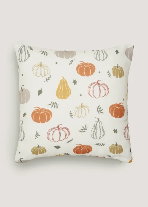 Multicoloured Pumpkin Print Cushion (43cm x 43cm) Image 1
