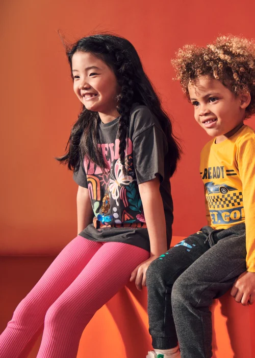 Girls Pink Ribbed Leggings (4-13yrs) - Age 4 Years Image 3