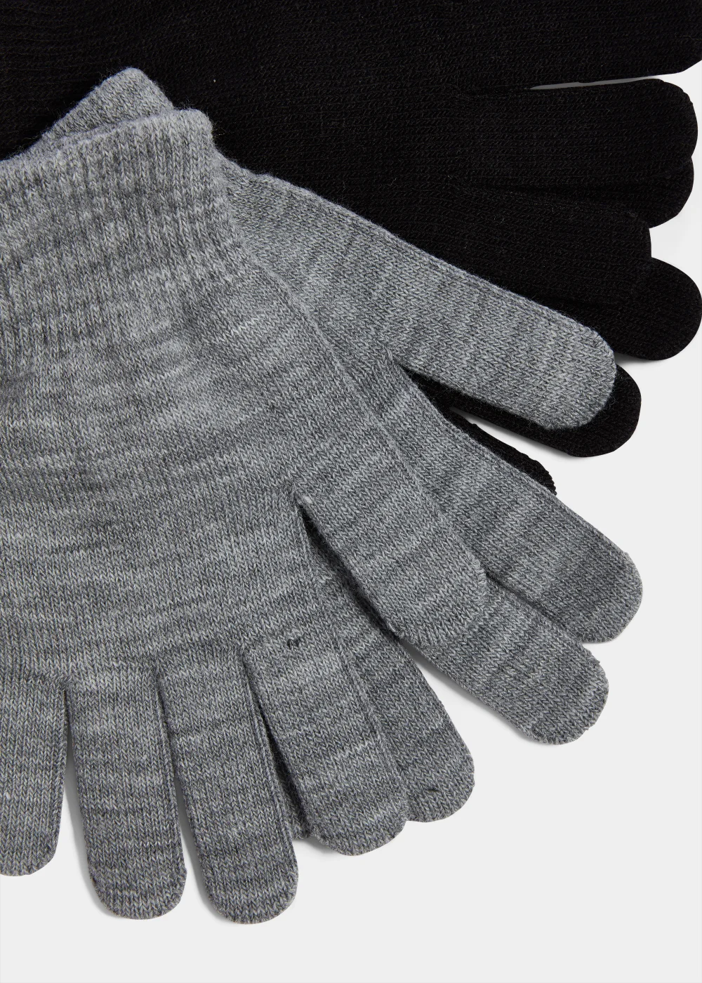 2 Pack Grey & Black Magic Gloves - One Size Image 2