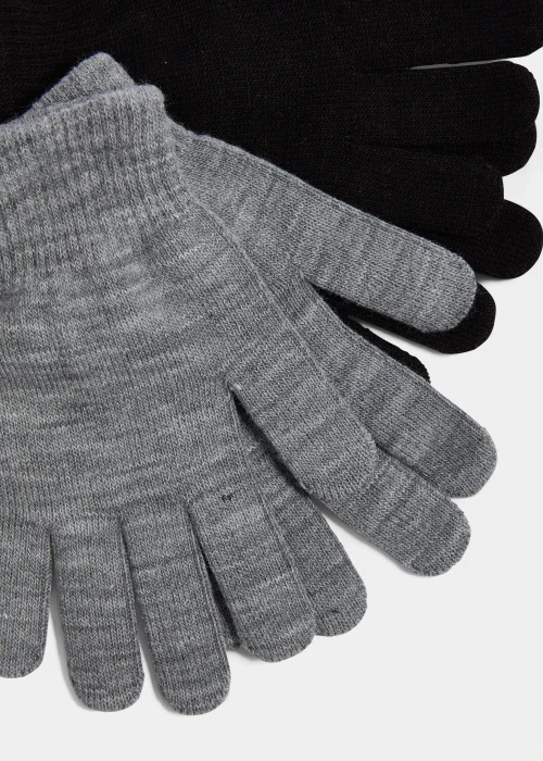 2 Pack Grey & Black Magic Gloves - One Size Image 2