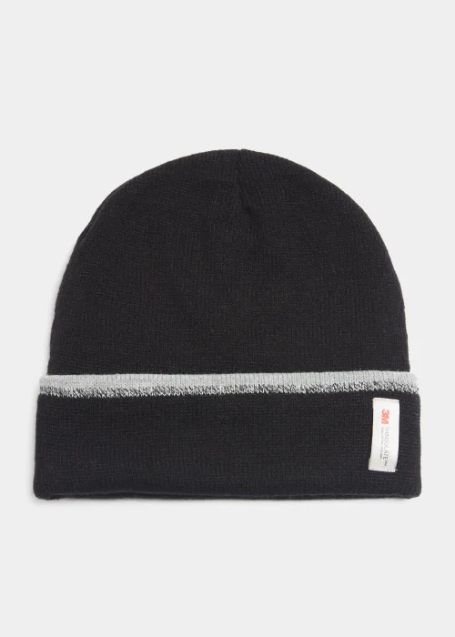 Black Stripe Thinsulate Beanie - One Size Image 1