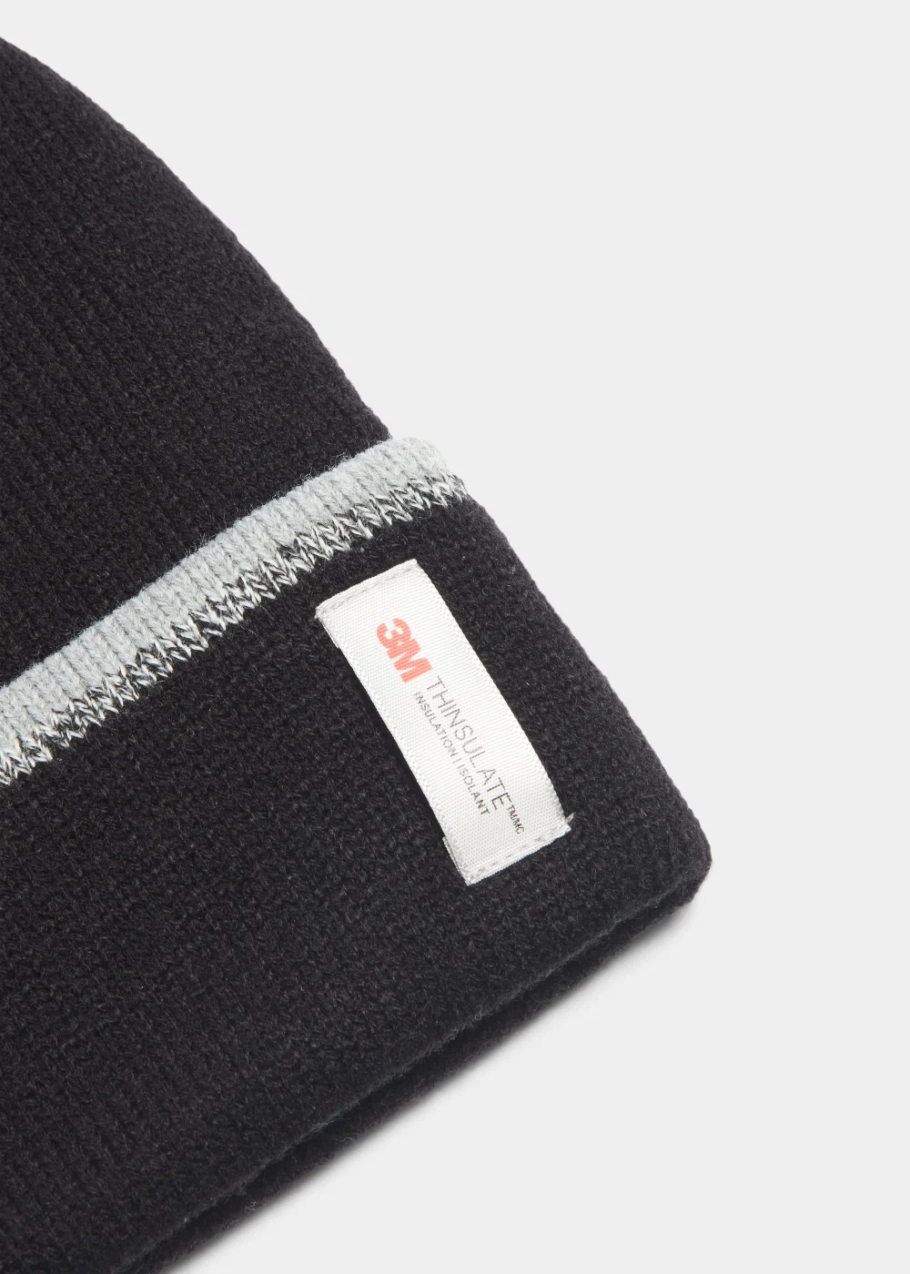 Black Stripe Thinsulate Beanie - One Size Image 2