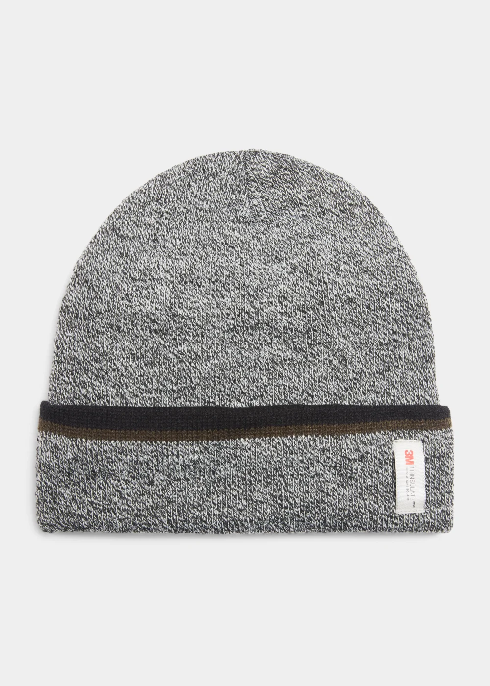 Grey Stripe Thinsulate Beanie - One Size Image 1