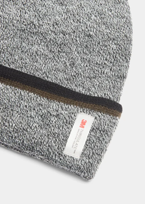 Grey Stripe Thinsulate Beanie - One Size Image 2
