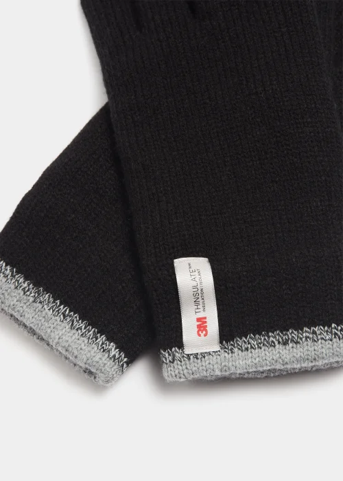 Black Stripe Thinsulate Gloves - Small/Medium Image 2