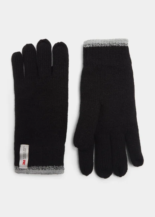 Black Stripe Thinsulate Gloves - Small/Medium Image 1