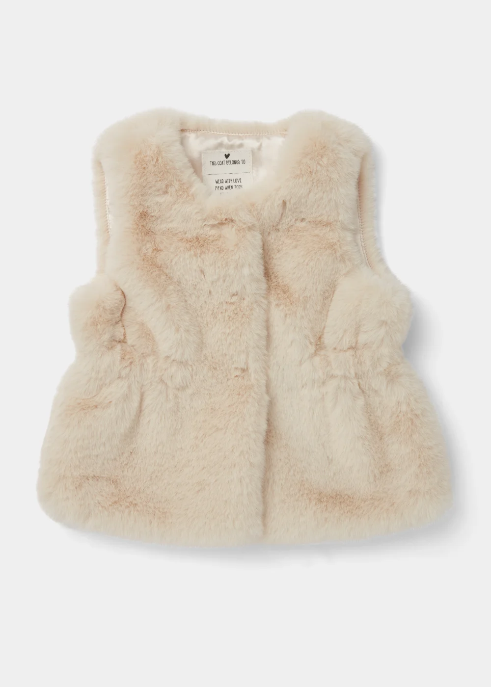 Cardigan sans manches fausse fourrure ECRU pour enfant Cardigan sans manches fausse fourrure ECRU pour enfant