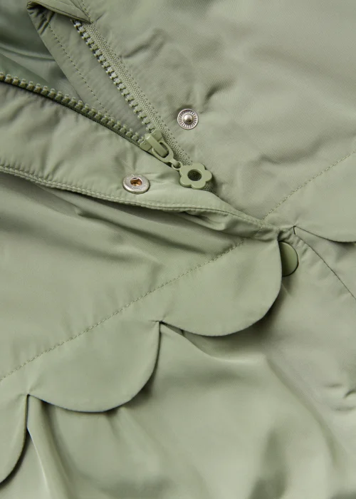 Girls Khaki Scallop Parka Coat (9mths-6yrs) - Age 9 - 12 Months Image 2
