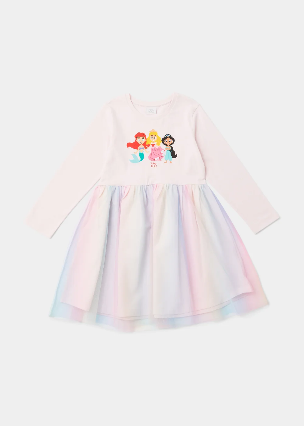 Kids Multicoloured Disney Princess Mesh Dress (3-9yrs) - 3 Yrs Image 1