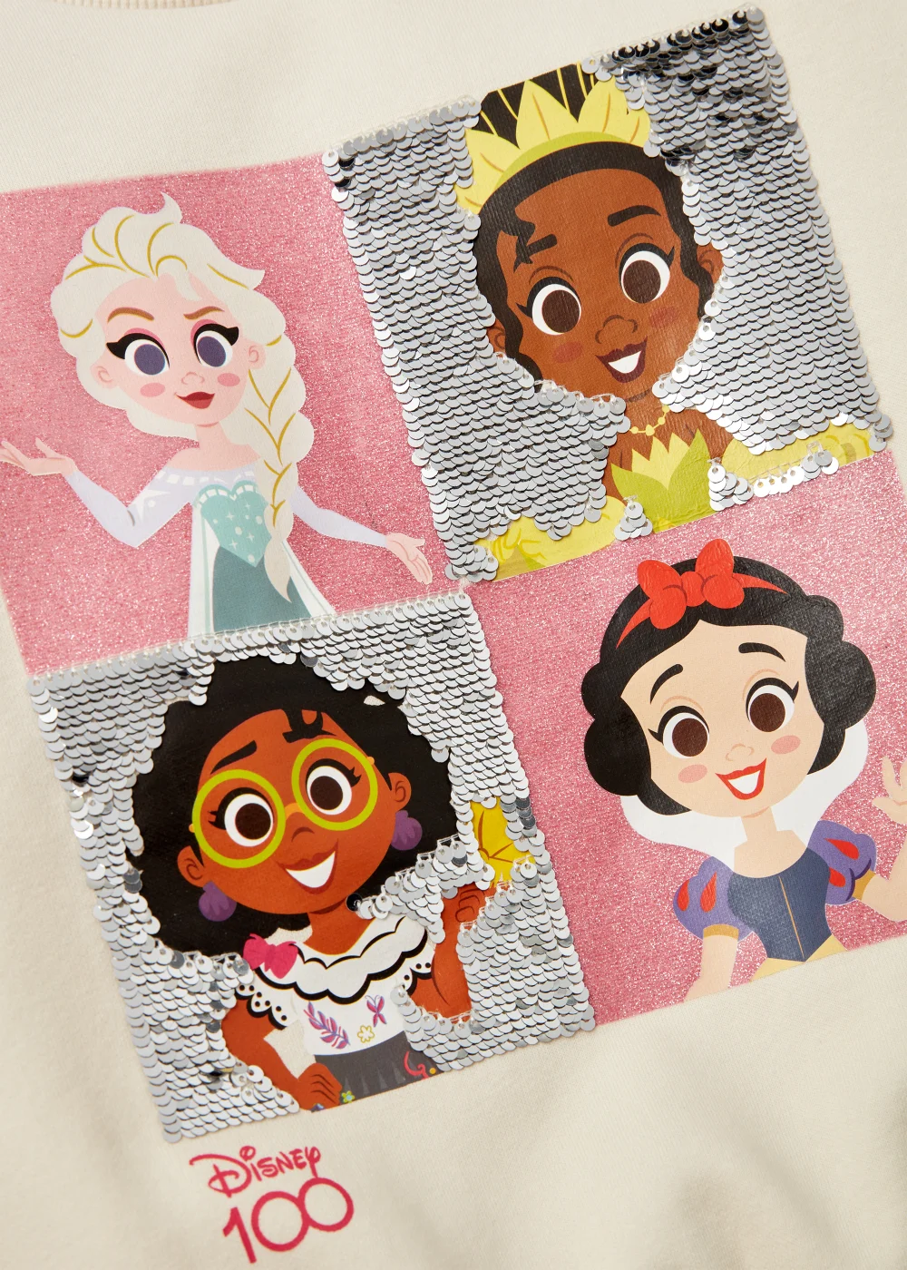 Kids White Disney Princess Sweatshirt (3-9yrs) - 3 Yrs Image 2