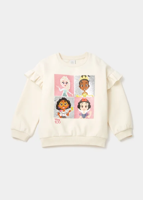 Kids White Disney Princess Sweatshirt (3-9yrs) - 3 Yrs Image 1