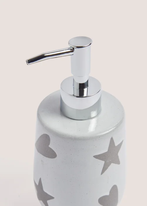 Heart & Star Stamp Soap Dispenser (16.5cm x 8cm x 8cm) Image 2