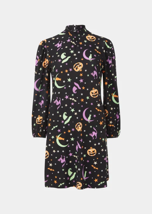 Black Stars & Cats Super Soft Mini Dress - 8 Image 5