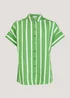 Green Stripe Short Sleeve Shirt - Size 8 Image 5