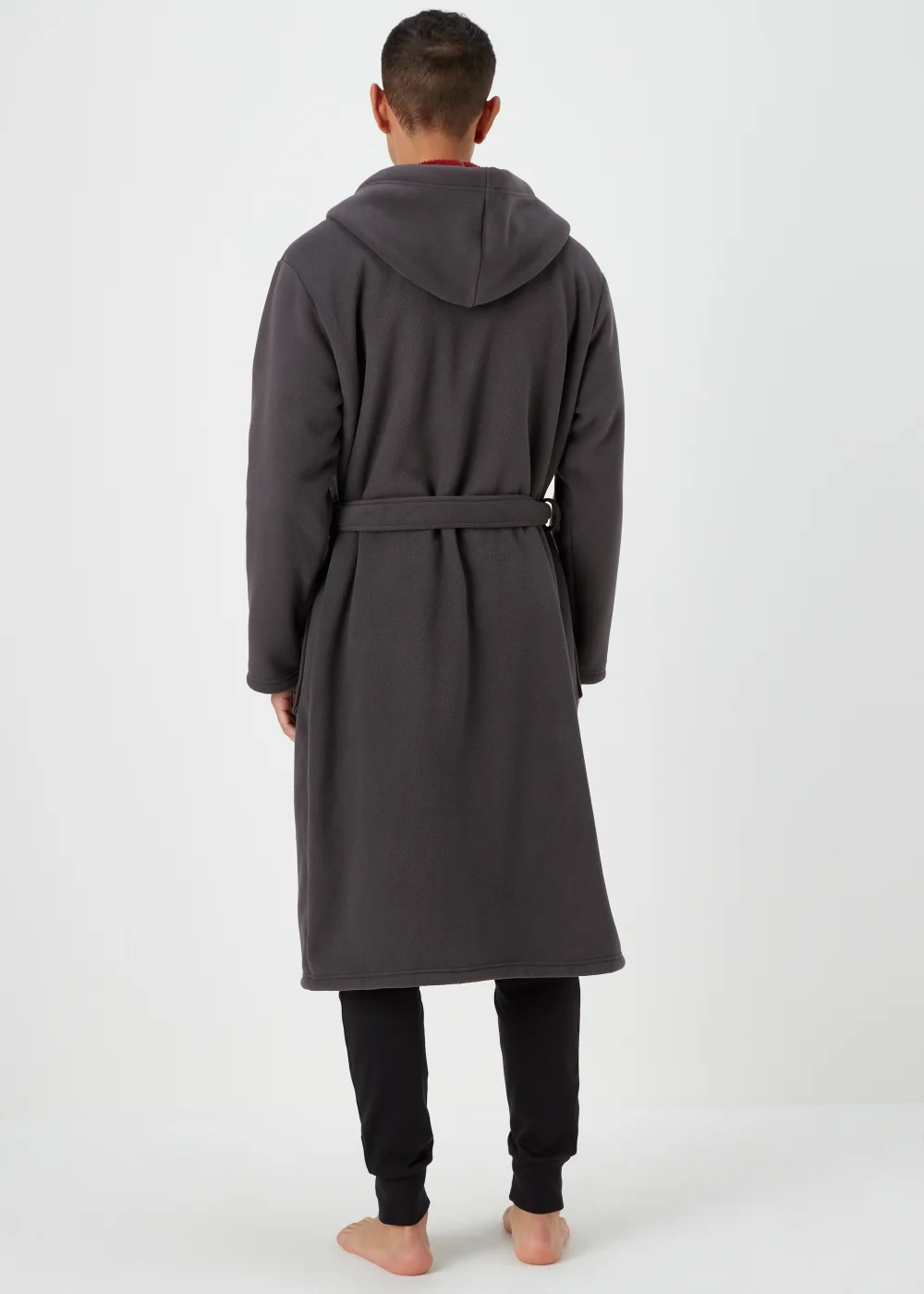 Grey Bonded Dressing Gown - Small Image 2