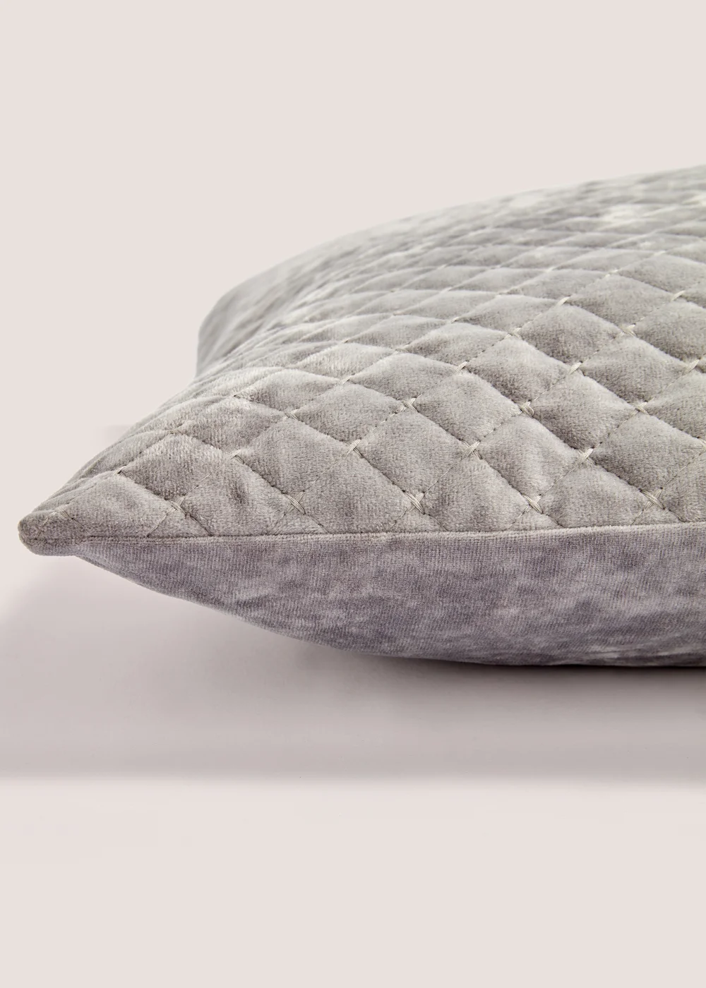 Grey Cross Stitch Cushion Image 2