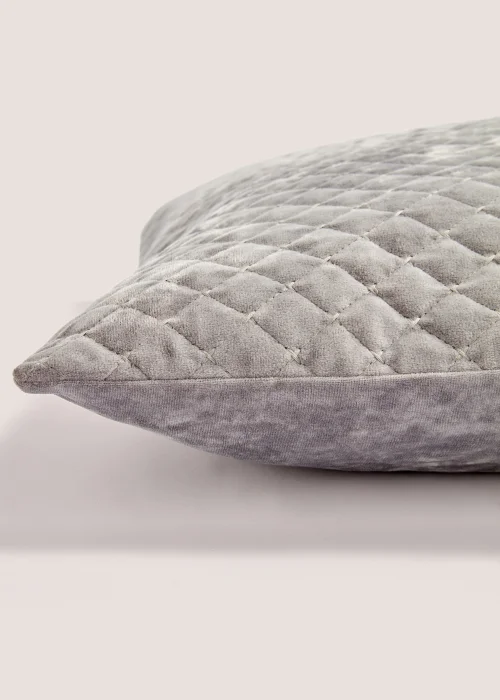 Grey Cross Stitch Cushion Image 2