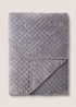 Grey Cross Stitch Bedspread (235cm x 235cm) Image 1