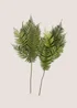 2 Pack Green Fern Single Stems (85cm) Image 1