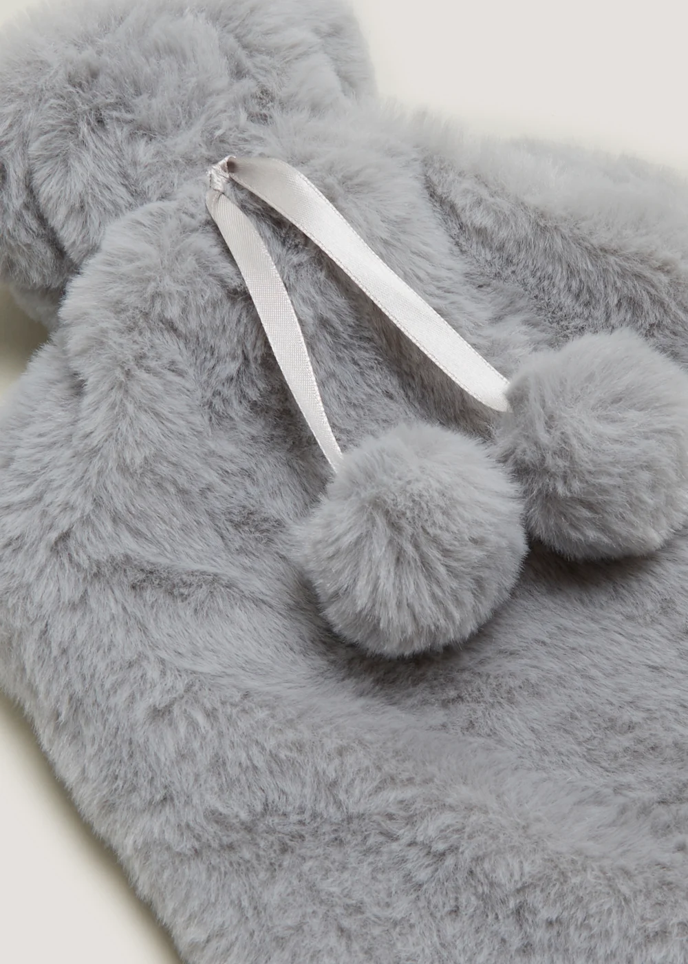 Grey Faux Fur Hot Water Bottle (1500ml) Image 2