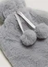 Grey Faux Fur Hot Water Bottle (1500ml) Image 2