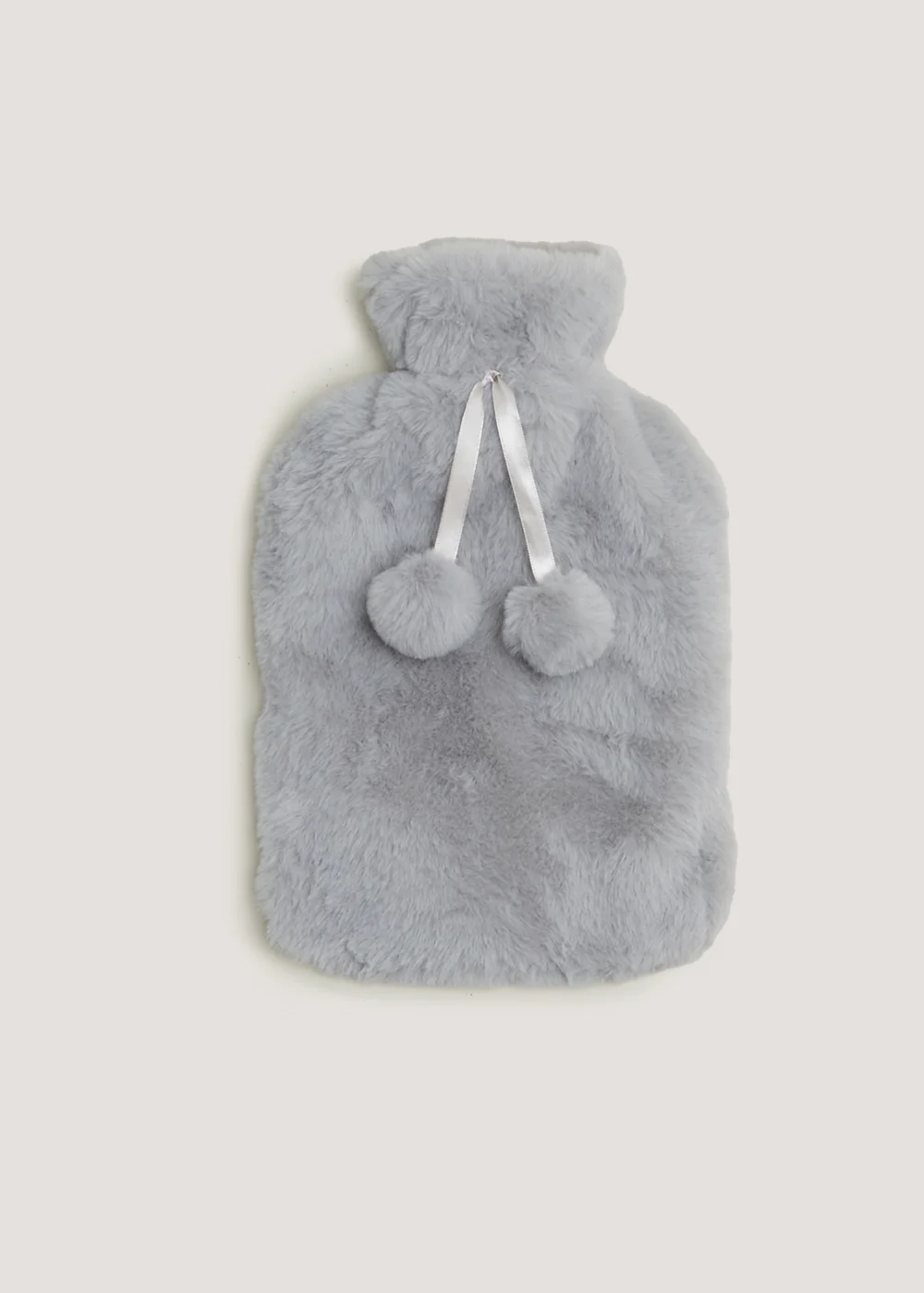 Grey Faux Fur Hot Water Bottle (1500ml) Image 1