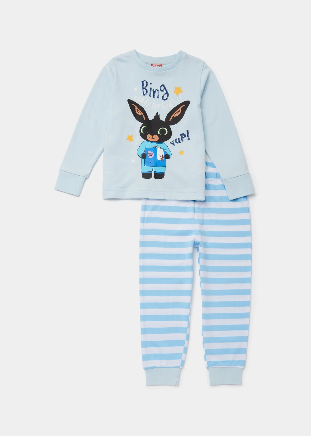 Kids Blue Bing Stripe Pyjama Set (9mths-6yrs) - Age 9 - 12 Months Image 1