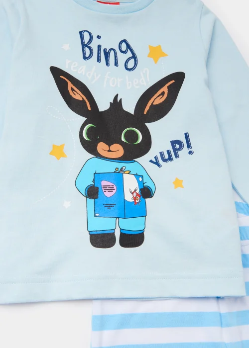 Kids Blue Bing Stripe Pyjama Set (9mths-6yrs) - Age 9 - 12 Months Image 2