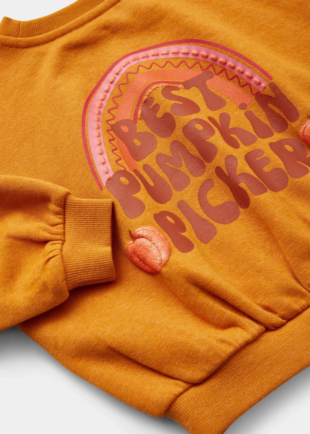 Kids Ochre Pumpkin Sweatshirt (9mths-6yrs) - 1-1.5 Yrs Image 2