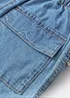Girls Light Wash Denim Parachute Trousers (9mths-6yrs) - Age 9 - 12 Months Image 2