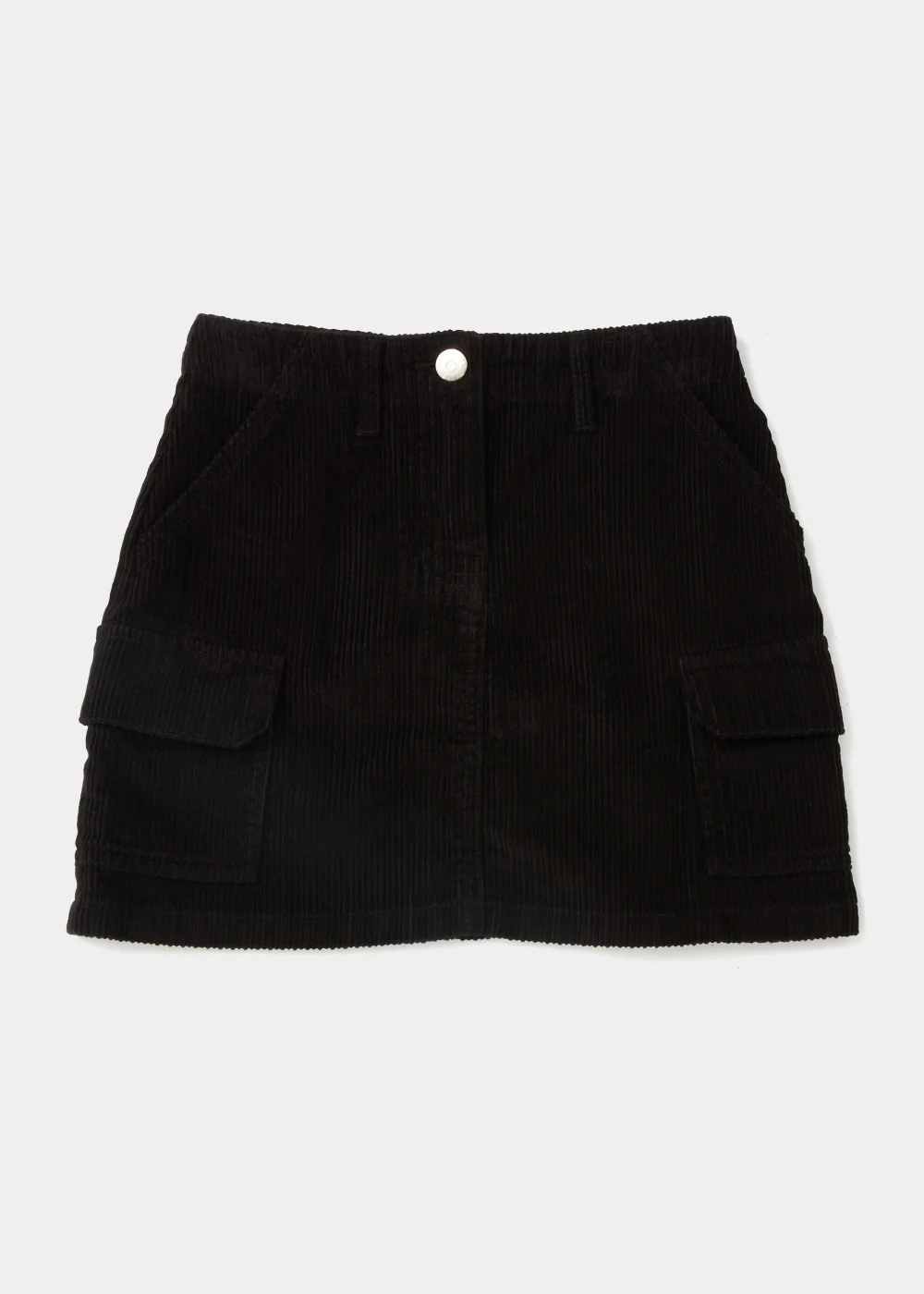 Girls Black Cargo Cord Skirt (4-13yrs) - Age 4 Years Image 1
