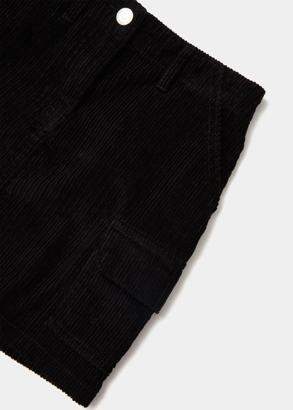 Girls Black Cargo Cord Skirt (4-13yrs) - Age 4 Years Image 2