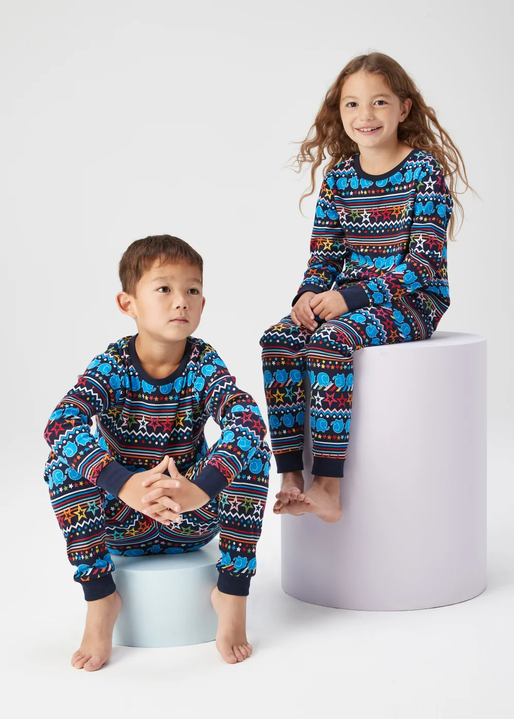 Kids Alder Hey Navy Jersey Pyjama Set (2-13yrs) - 2 - 3 Year Image 1