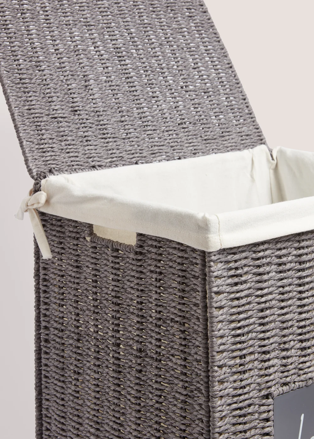 Grey Heart Laundry Basket Image 2