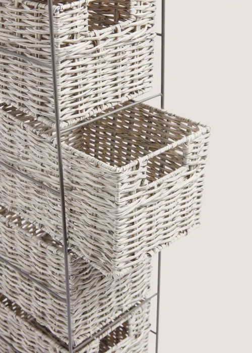Grey Woven Plastic Drawers Image 2