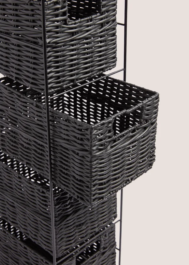 Black Woven Plastic Drawers