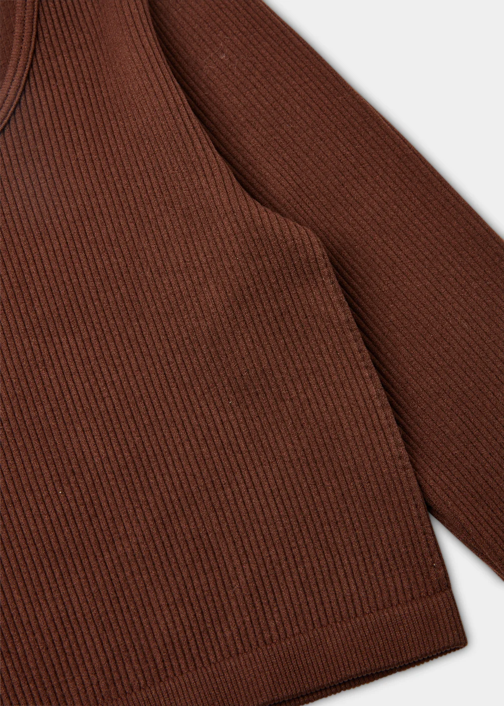 Girls Brown Seamless Long Sleeve Top (7-15yrs) - S Image 2