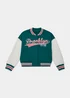 Girls Green Varsity Jacket (4-13yrs) - Age 4 Years Image 1