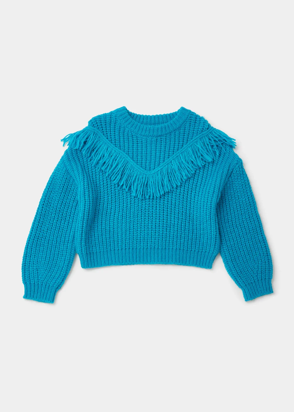 Girls Blue Fringe Jumper (4-13yrs) - 4 Yrs Image 5