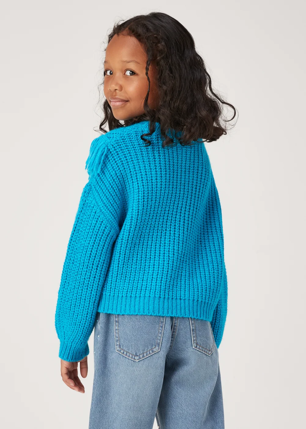 Girls Blue Fringe Jumper (4-13yrs) - 4 Yrs Image 2