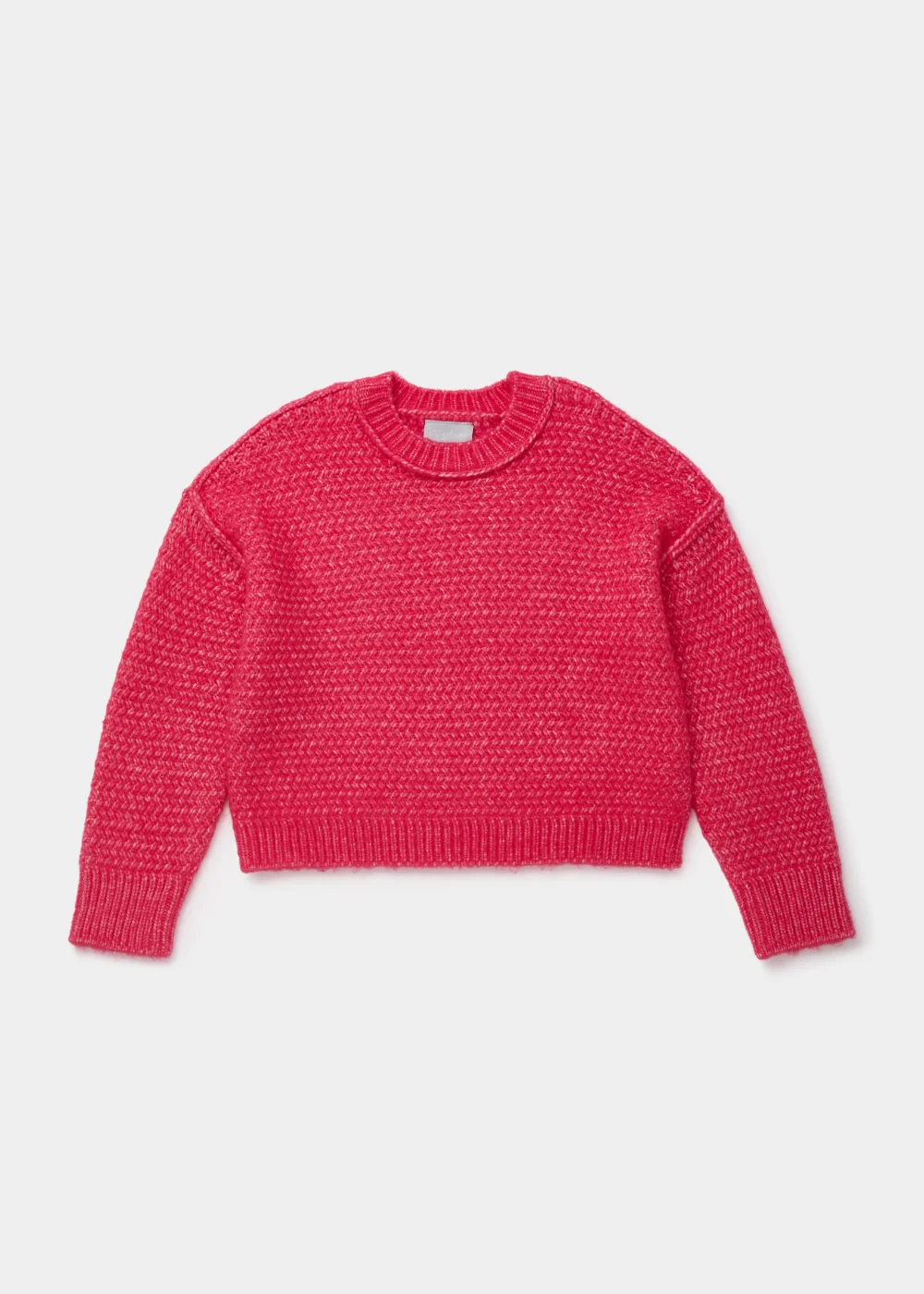 Girls Pink Two Tone Jumper (4-13yrs) - Age 4 Years Image 1